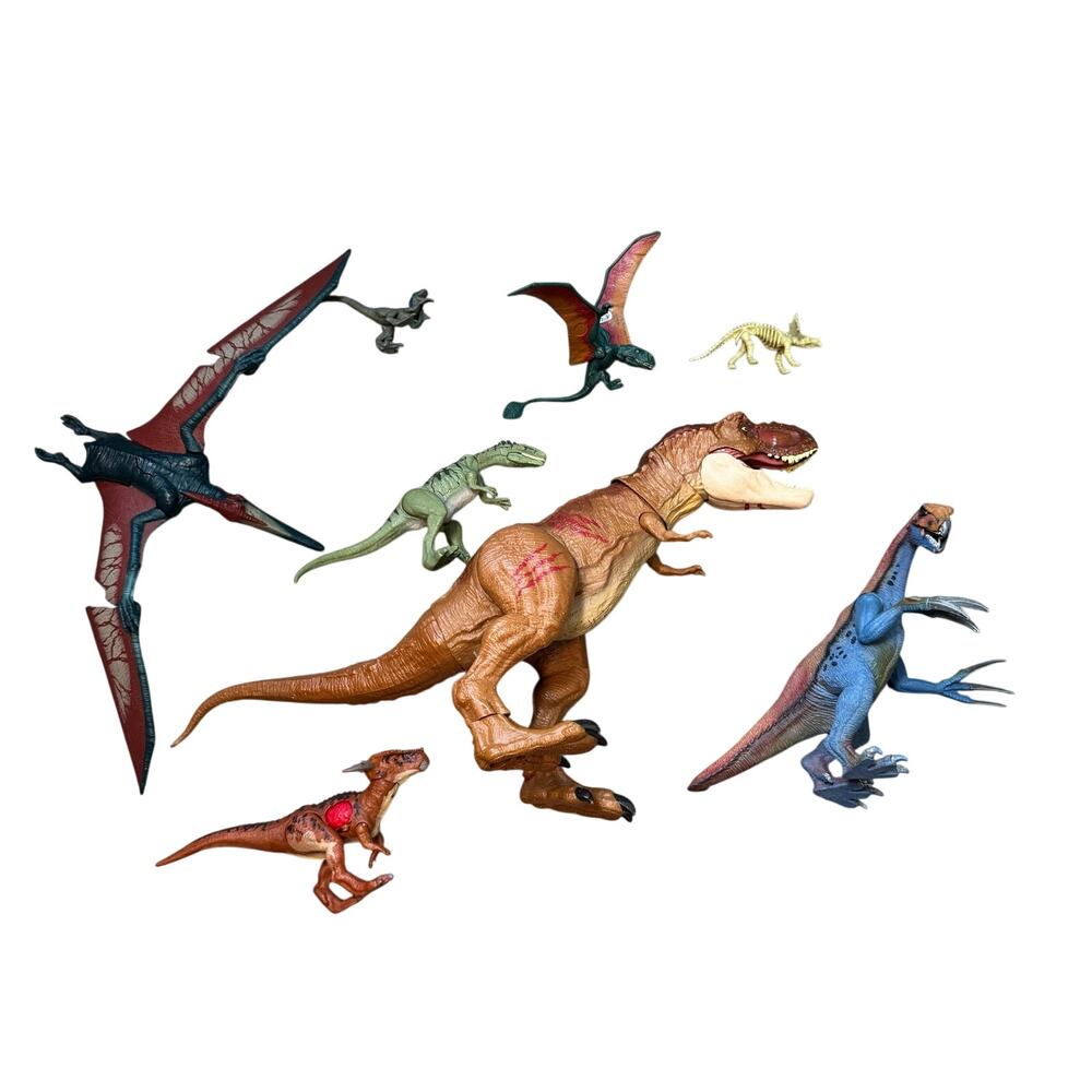 Mattel Jurassic World Dinosaur Bundle Mixed Lot Toys Pretend Play 8 Pieces